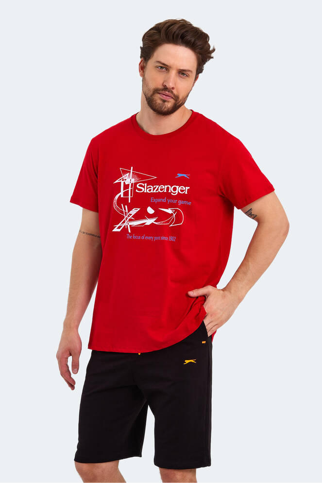 Slazenger KARNEN OVER Erkek Kısa Kollu T-Shirt Kırmızı