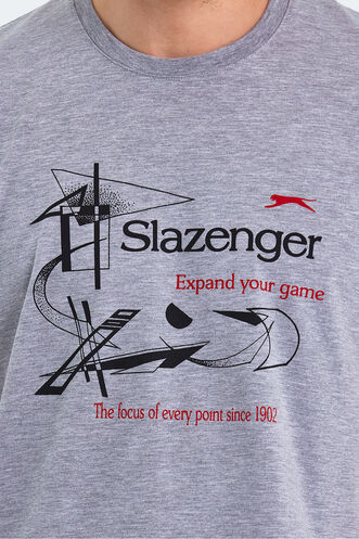 Slazenger KARNEN OVER Men's Short Sleeve T-Shirt Gray - Thumbnail