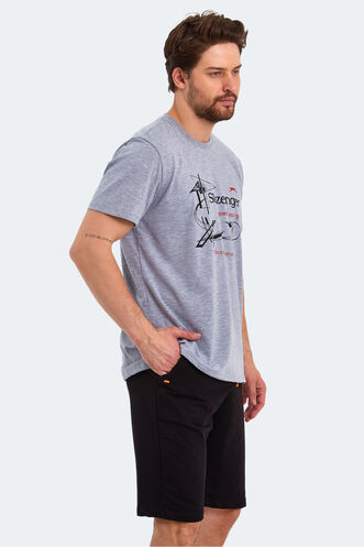 Slazenger KARNEN OVER Men's Short Sleeve T-Shirt Gray - Thumbnail