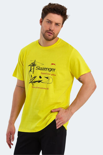 Slazenger KARNEN OVER Men's Short Sleeve T-Shirt Light Yellow - Thumbnail