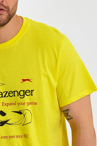 Slazenger KARNEN OVER Men's Short Sleeve T-Shirt Light Yellow - Thumbnail