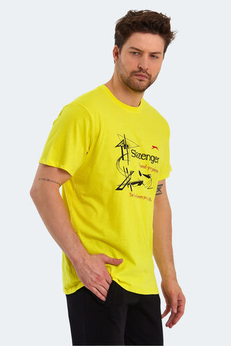 Slazenger KARNEN OVER Men's Short Sleeve T-Shirt Light Yellow - Thumbnail