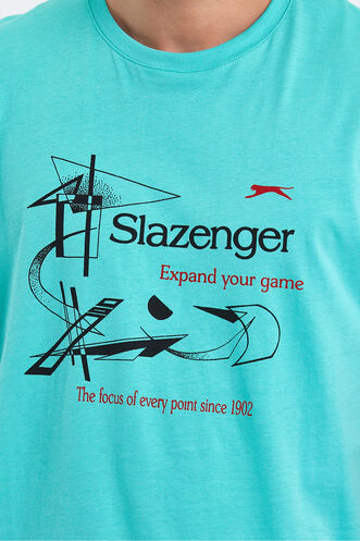 Slazenger KARNEN OVER Men's Short Sleeve T-Shirt Mint - Thumbnail