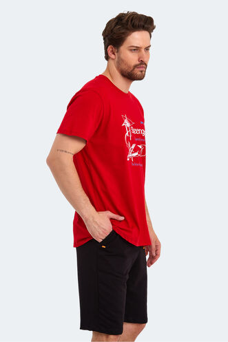 Slazenger KARNEN OVER Men's Short Sleeve T-Shirt Red - Thumbnail