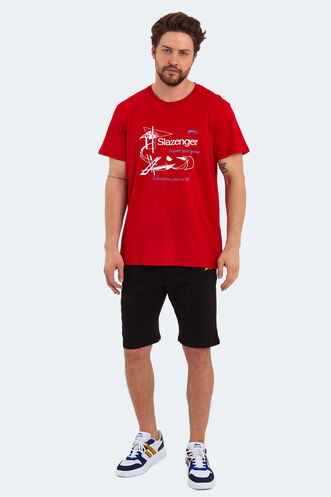 Slazenger KARNEN OVER Men's Short Sleeve T-Shirt Red - Thumbnail