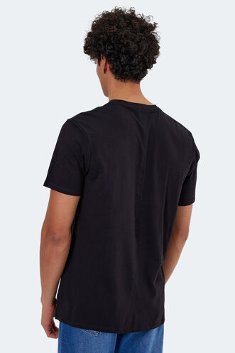 Slazenger KARNEN OVER Men's Short Sleeve T-Shirt Black - Thumbnail