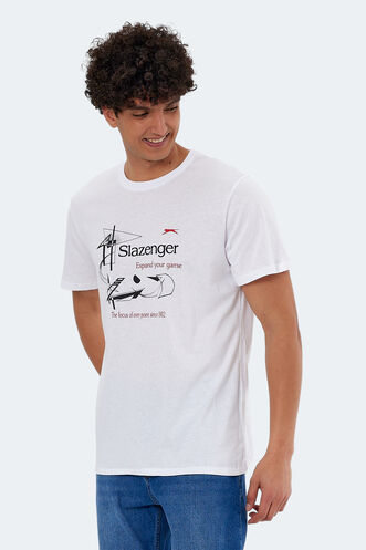 Slazenger KARNEN OVER Men's Short Sleeve T-Shirt White - Thumbnail