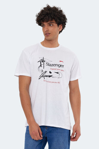 Slazenger KARNEN OVER Men's Short Sleeve T-Shirt White - Thumbnail