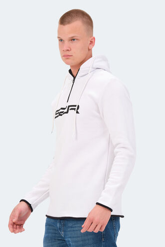 Slazenger KASHI Erkek Sweatshirt Beyaz - Thumbnail