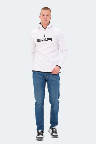 Slazenger KASHI Erkek Sweatshirt Beyaz - Thumbnail