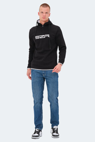 Slazenger KASHI Erkek Sweatshirt Siyah - Thumbnail