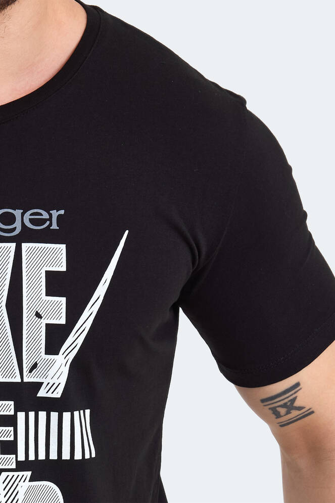 Slazenger KASSIA Erkek Kısa Kollu T-Shirt Siyah