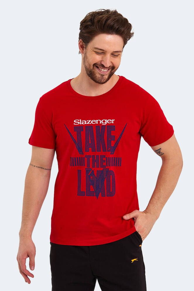 Slazenger KASSIA Erkek Kısa Kollu T-Shirt Kırmızı