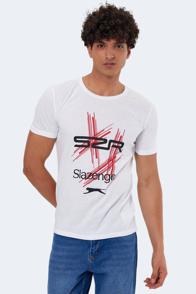 Slazenger KASUR Erkek Kısa Kollu T-Shirt Beyaz