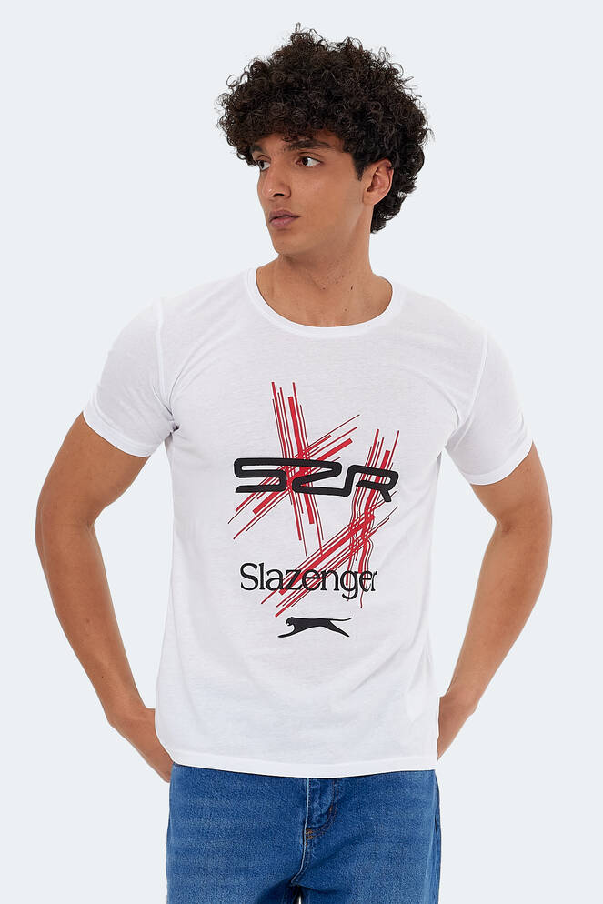 Slazenger KASUR Erkek Kısa Kollu T-Shirt Beyaz