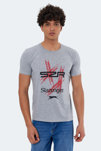 Slazenger KASUR Erkek Kısa Kollu T-Shirt Gri - Thumbnail