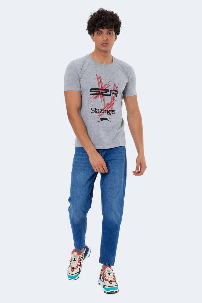 Slazenger KASUR Erkek Kısa Kollu T-Shirt Gri