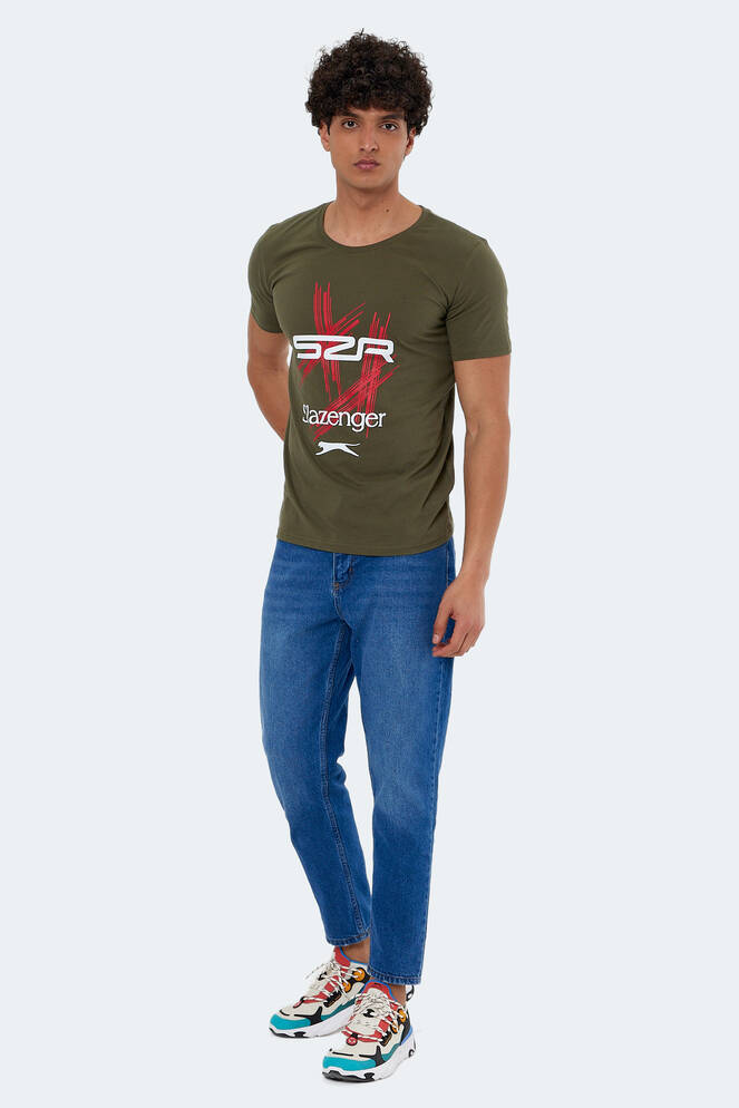 Slazenger KASUR Erkek Kısa Kollu T-Shirt Haki