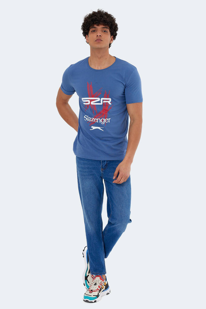 Slazenger KASUR Erkek Kısa Kollu T-Shirt Indigo