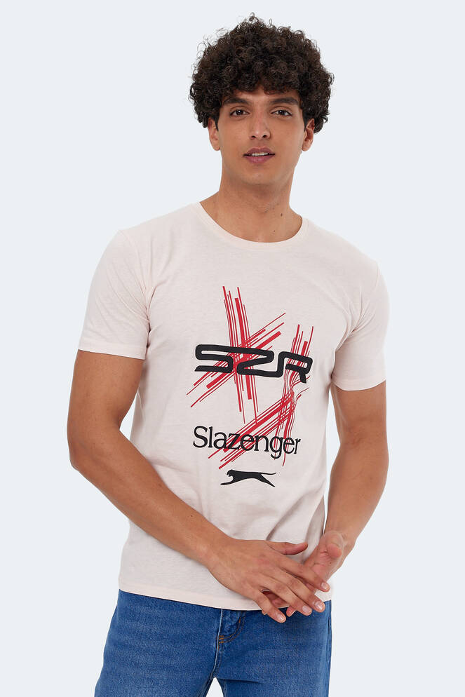 Slazenger KASUR Erkek Kısa Kollu T-Shirt Pudra