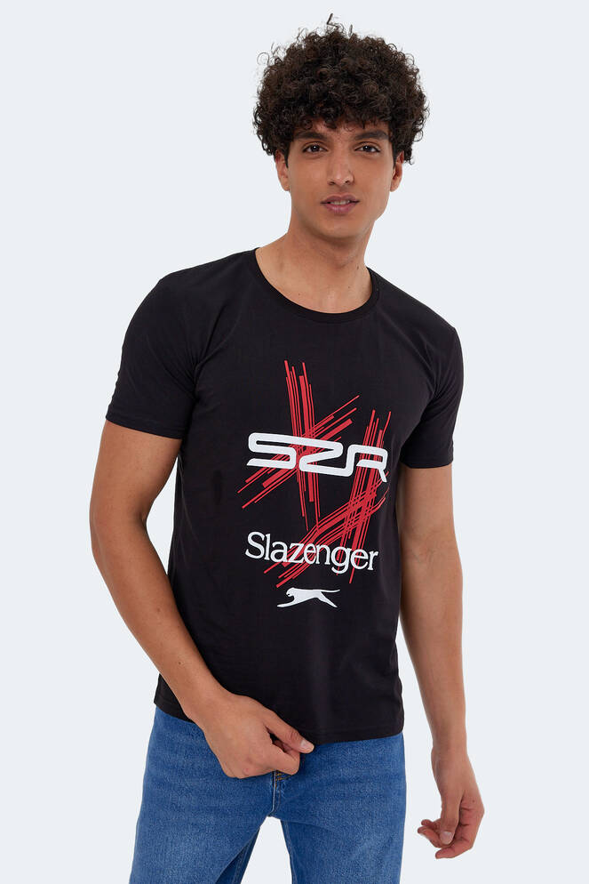 Slazenger KASUR Erkek Kısa Kollu T-Shirt Siyah