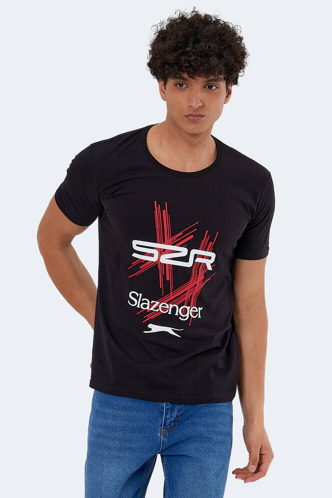 Slazenger KASUR Erkek Kısa Kollu T-Shirt Siyah