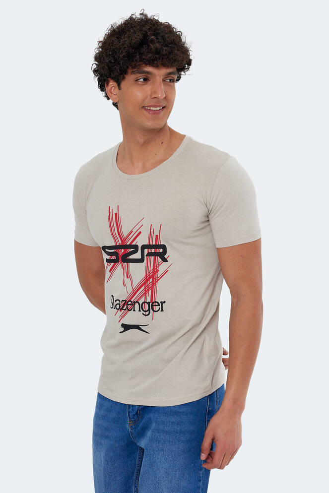 Slazenger KASUR Erkek Kısa Kollu T-Shirt Taş Gri