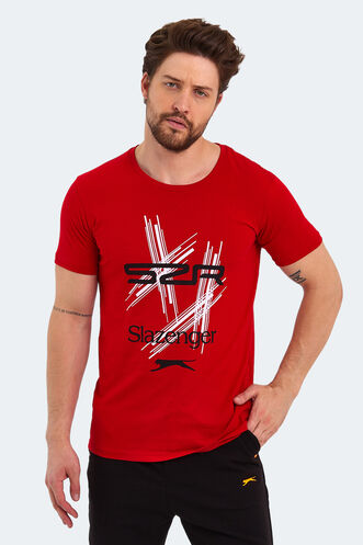 Slazenger MATTRESS Men's Short Sleeve T-Shirt Red - Thumbnail