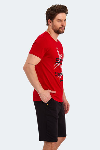 Slazenger MATTRESS Men's Short Sleeve T-Shirt Red - Thumbnail