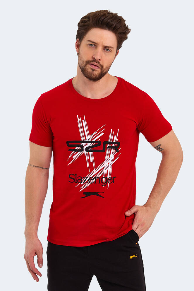 Slazenger MATTRESS Men's Short Sleeve T-Shirt Red