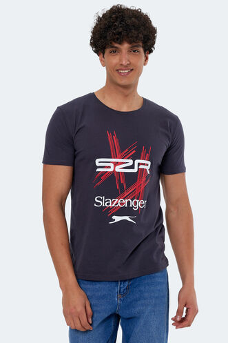 Slazenger KASUR Men's Short Sleeve T-Shirt Anthracite - Thumbnail