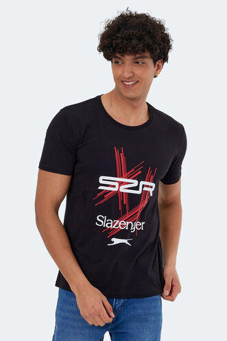 Slazenger MATTRESS Men's Short Sleeve T-Shirt Black - Thumbnail