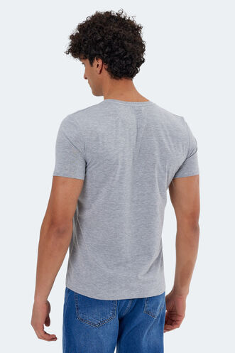 Slazenger KASUR Men's Short Sleeve T-Shirt Gray - Thumbnail