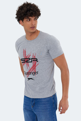 Slazenger KASUR Men's Short Sleeve T-Shirt Gray - Thumbnail