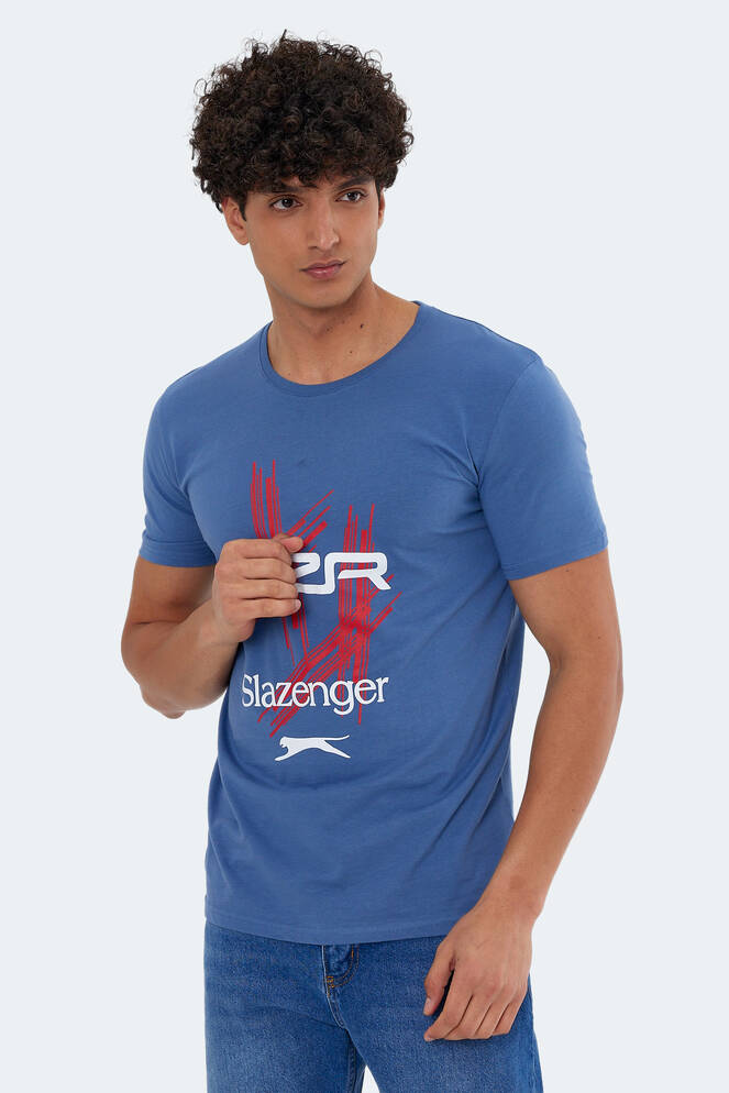 Slazenger MATTRESS Men's Short Sleeve T-Shirt Indigo