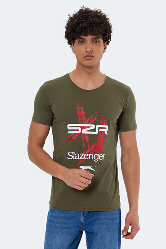 Slazenger MATTRESS Men's Short Sleeve T-Shirt Khaki - Thumbnail