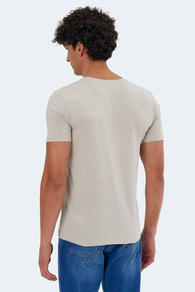 Slazenger MATTRESS Men's Short Sleeve T-Shirt Stone Gray