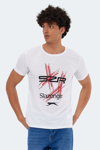 Slazenger KASUR Men's Short Sleeve T-Shirt White - Thumbnail