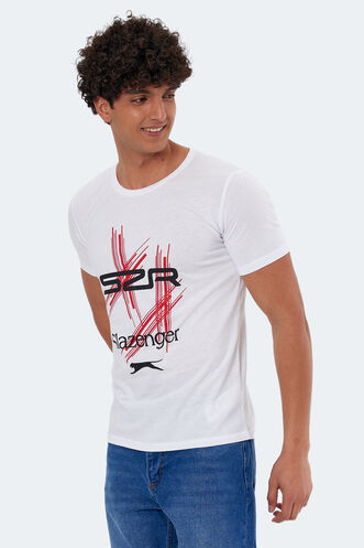 Slazenger KASUR Men's Short Sleeve T-Shirt White - Thumbnail