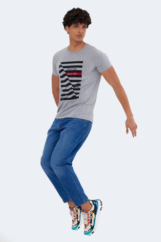 Slazenger KATELL Erkek Kısa Kollu T-Shirt Gri