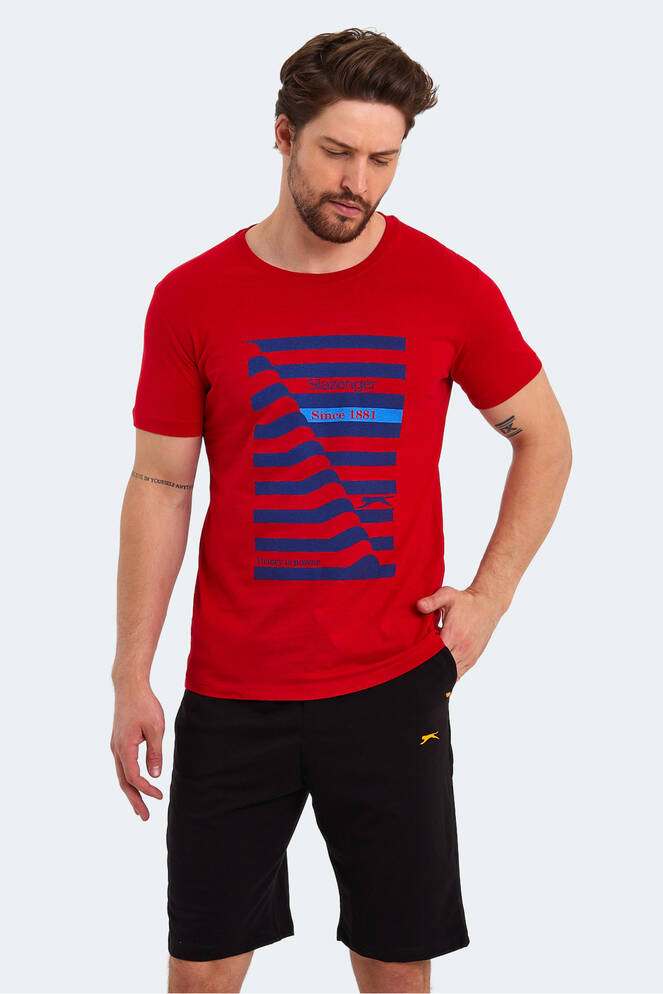 Slazenger KATELL Erkek Kısa Kollu T-Shirt Kırmızı