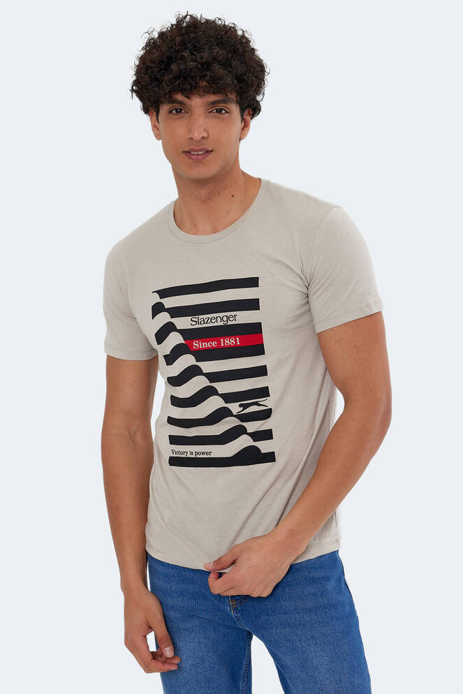 Slazenger KATELL Erkek Kısa Kollu T-Shirt Taş Gri