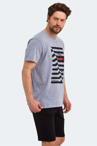 Slazenger KATELL OVER Men's Short Sleeve T-Shirt Gray - Thumbnail