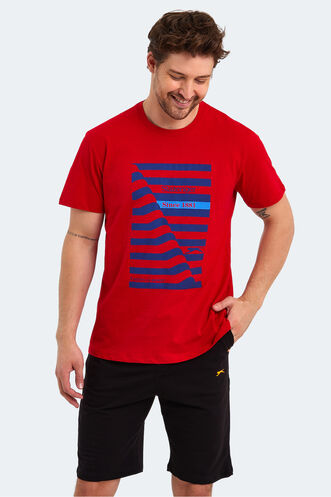 Slazenger KATELL OVER Men's Short Sleeve T-Shirt Red - Thumbnail