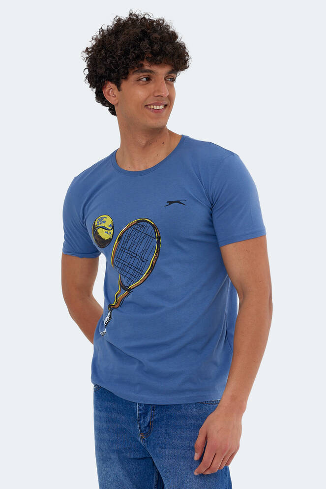 Slazenger KATONS Erkek Kısa Kollu T-Shirt Indigo