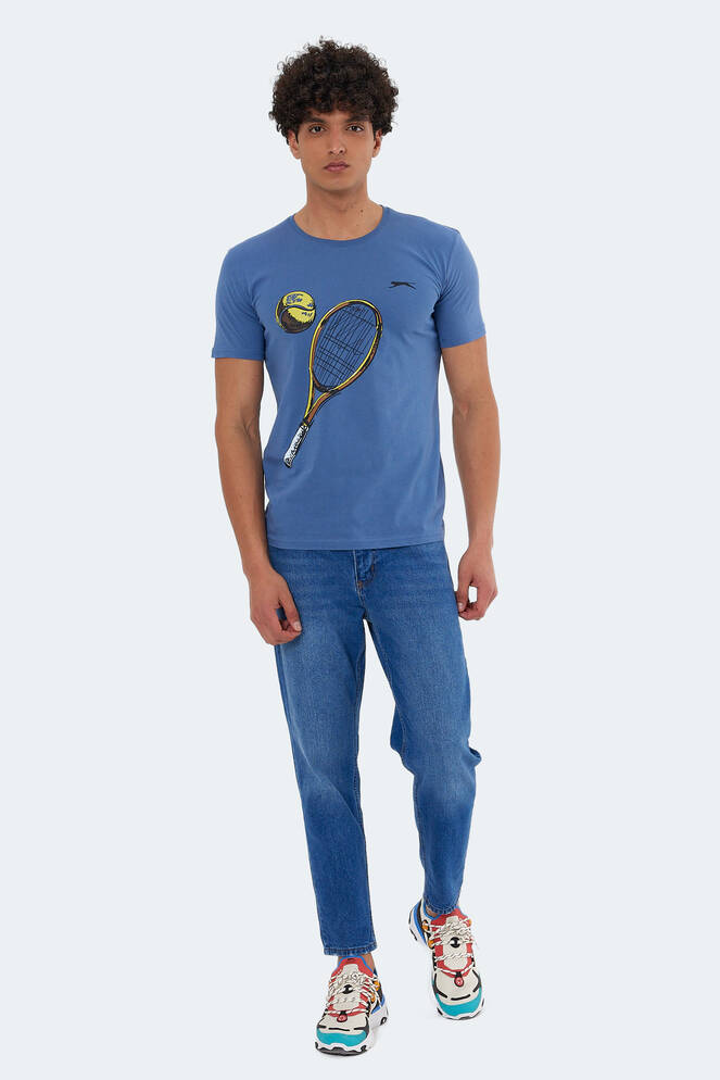 Slazenger KATONS Erkek Kısa Kollu T-Shirt Indigo