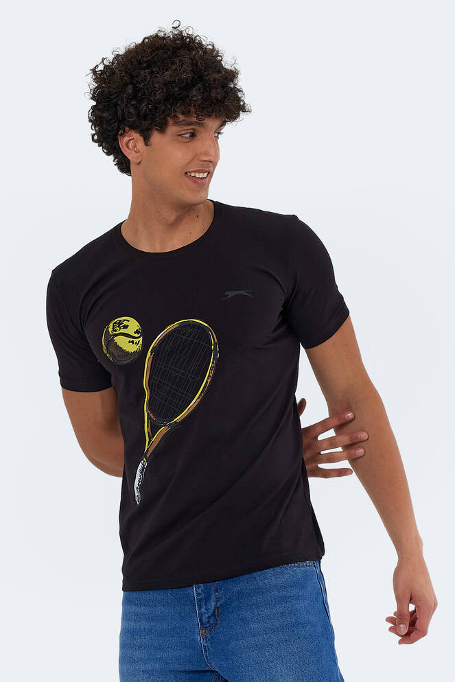 Slazenger KATONS Erkek Kısa Kollu T-Shirt Siyah