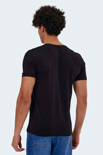 Slazenger KATONS Men's Short Sleeve T-Shirt Black - Thumbnail