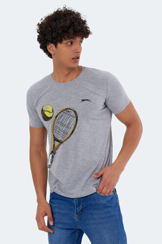 Slazenger KATONS Men's Short Sleeve T-Shirt Gray - Thumbnail