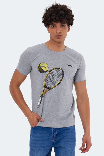 Slazenger KATONS Men's Short Sleeve T-Shirt Gray - Thumbnail